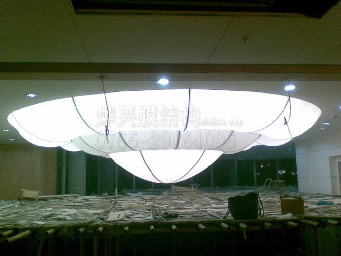 膜結(jié)構(gòu)室內(nèi)裝飾軟膜天花 —深圳燁興膜結(jié)構(gòu)工程有限公司 膜結(jié)構(gòu)室內(nèi)裝飾軟膜天花